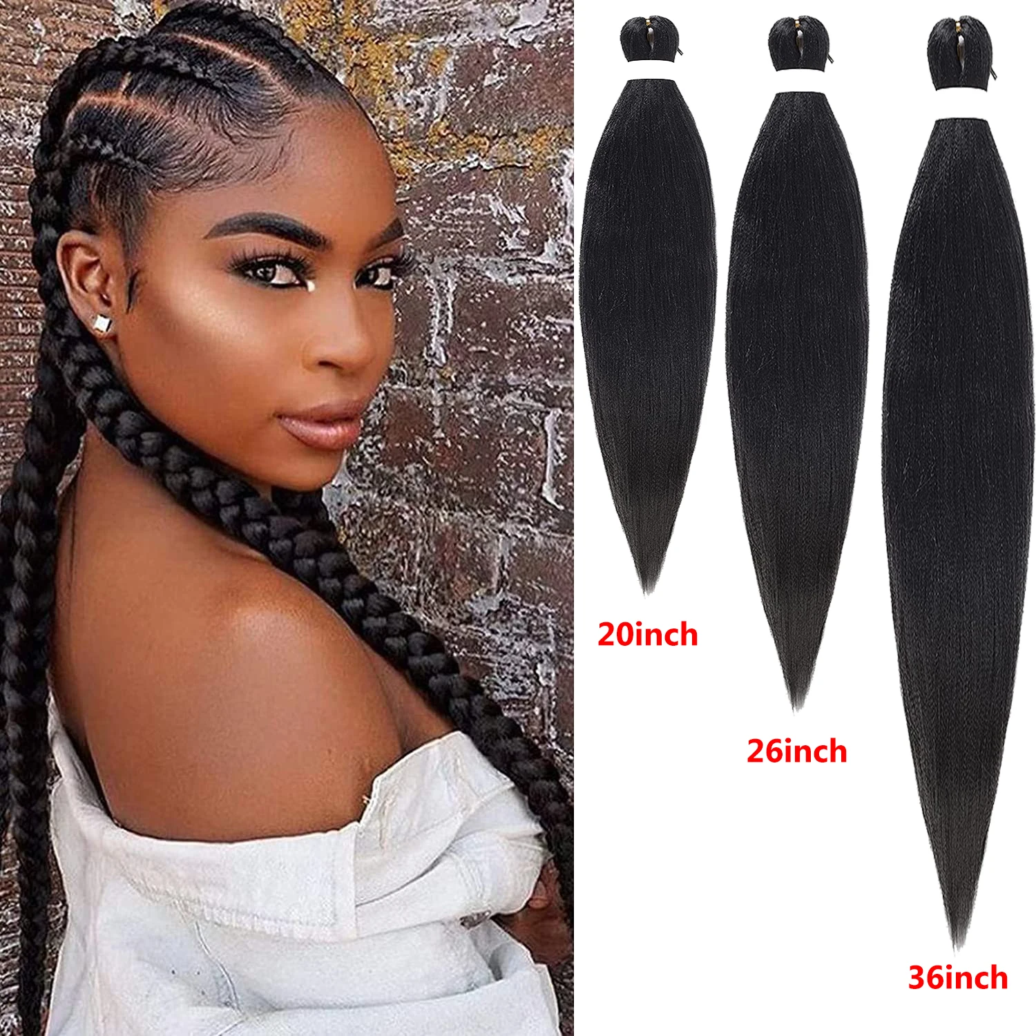 Hair Nest Prestretched Braiding Hair Ombre Pre-stretched Synthetic Yaki Straight Easy Crochet Box Braids Crochet EZ Braids Hair
Hair Nest Prestretched Braiding Hair Ombre Pre-stretched Synthetic Yaki Straight Easy Crochet Box Braids Crochet EZ Braids Hair