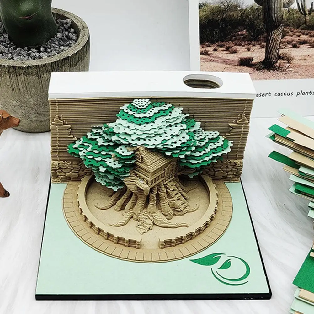 Omoshiroi Block 3D Notepad Memo Green Tree House Stereo Carved Craft Sticky Gifts Ornaments Block Notes Note Art Paper Desk T4F9
Omoshiroi Block 3D Notepad Memo Green Tree House Stereo Carved Craft Sticky Gifts Ornaments Block Notes Note Art Paper Desk T4F9