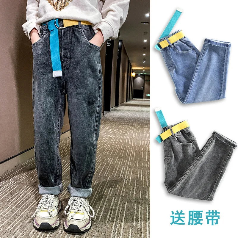 New Jeans Girl Belt Jeans For Girls Spring Autumn Kid Jeans Casual Style Children's Clothing 6 8 10 12 14 years
New Jeans Girl Belt Jeans For Girls Spring Autumn Kid Jeans Casual Style Children's Clothing 6 8 10 12 14 years