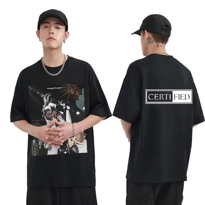 Rapper Young Thug Print Graphic T Shirts Unisex Fashion Streetwear Men Women Vintage Casual Tees Men's Hip Hop Oversized T-shirt
Rapper Young Thug Print Graphic T Shirts Unisex Fashion Streetwear Men Women Vintage Casual Tees Men's Hip Hop Oversized T-shirt