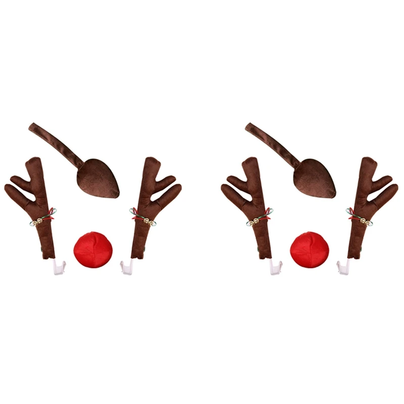 2X Reindeer Decoration Vehicle Nose Horn Costume Set Rudolph Christmas Reindeer Antlers Red Nose Ornaments Elk Antlers
2X Reindeer Decoration Vehicle Nose Horn Costume Set Rudolph Christmas Reindeer Antlers Red Nose Ornaments Elk Antlers