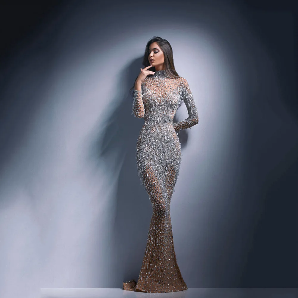 Women's Clothing Elegant Bodycon Party Dress Female Bronzing Long-sleeved Slim Sexy Maxi Evening Dresses Hollow Out Sequins Robe
Women's Clothing Elegant Bodycon Party Dress Female Bronzing Long-sleeved Slim Sexy Maxi Evening Dresses Hollow Out Sequins Robe