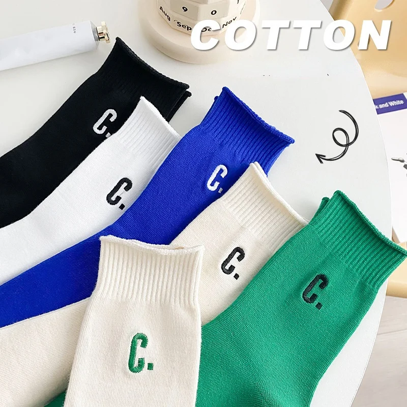 Ins Sports C Letter Middle Tube Socks Women Skateboard Casual Cotton Socks Soft Korean Fashion Hipster Harajuku Sock
Ins Sports C Letter Middle Tube Socks Women Skateboard Casual Cotton Socks Soft Korean Fashion Hipster Harajuku Sock