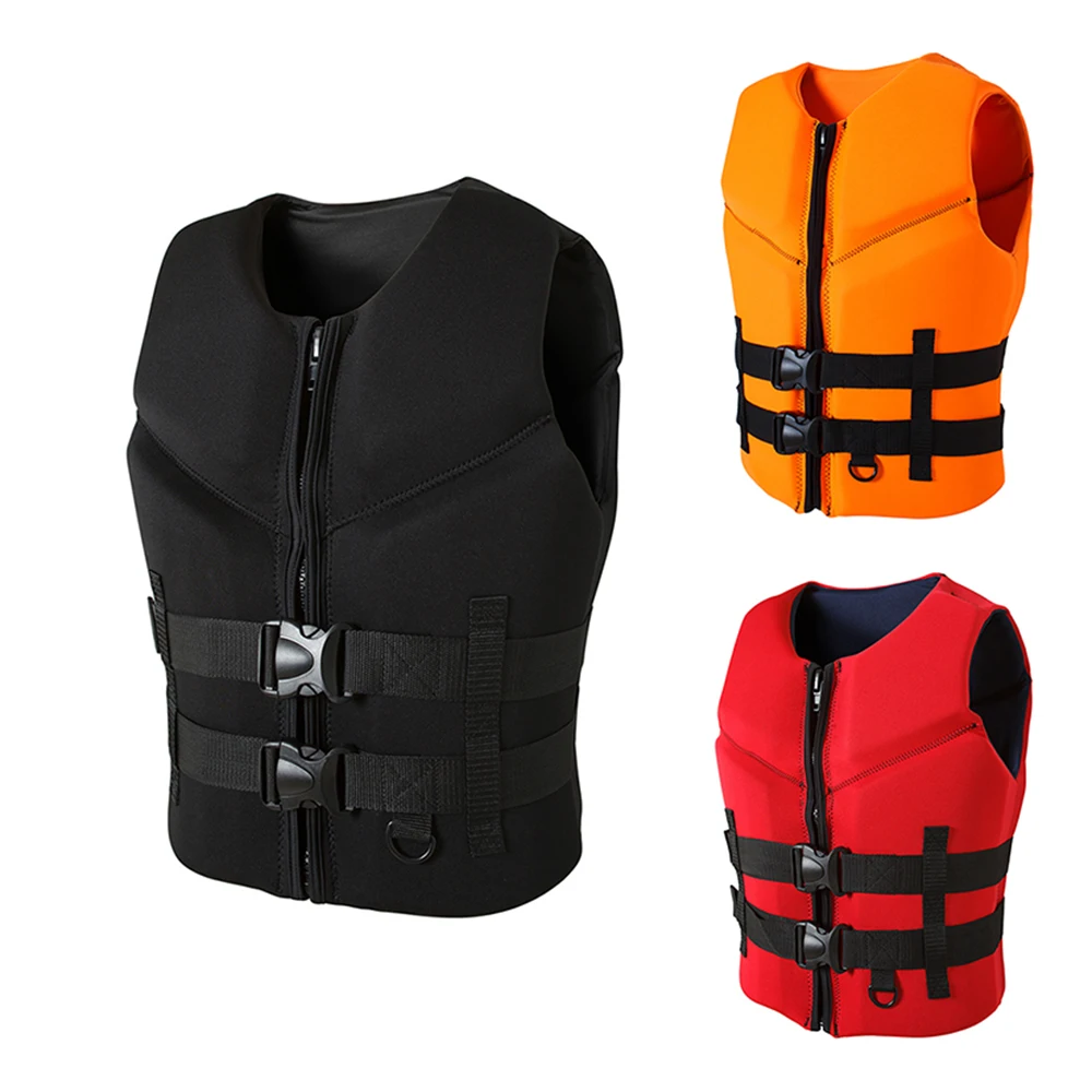 

Adult Life Vest Neoprene Large Buoyancy Vest Water Sports Swimming Fishing Boating Surfing Rafting Motorboat Safety Vest 2022