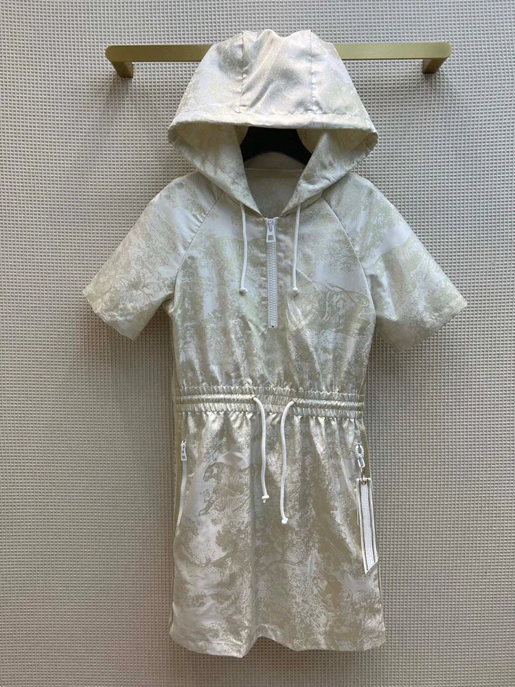 High quality Vintage literary design waist hooded dress summer new Womens casual short sleeved dress
High quality Vintage literary design waist hooded dress summer new Womens casual short sleeved dress