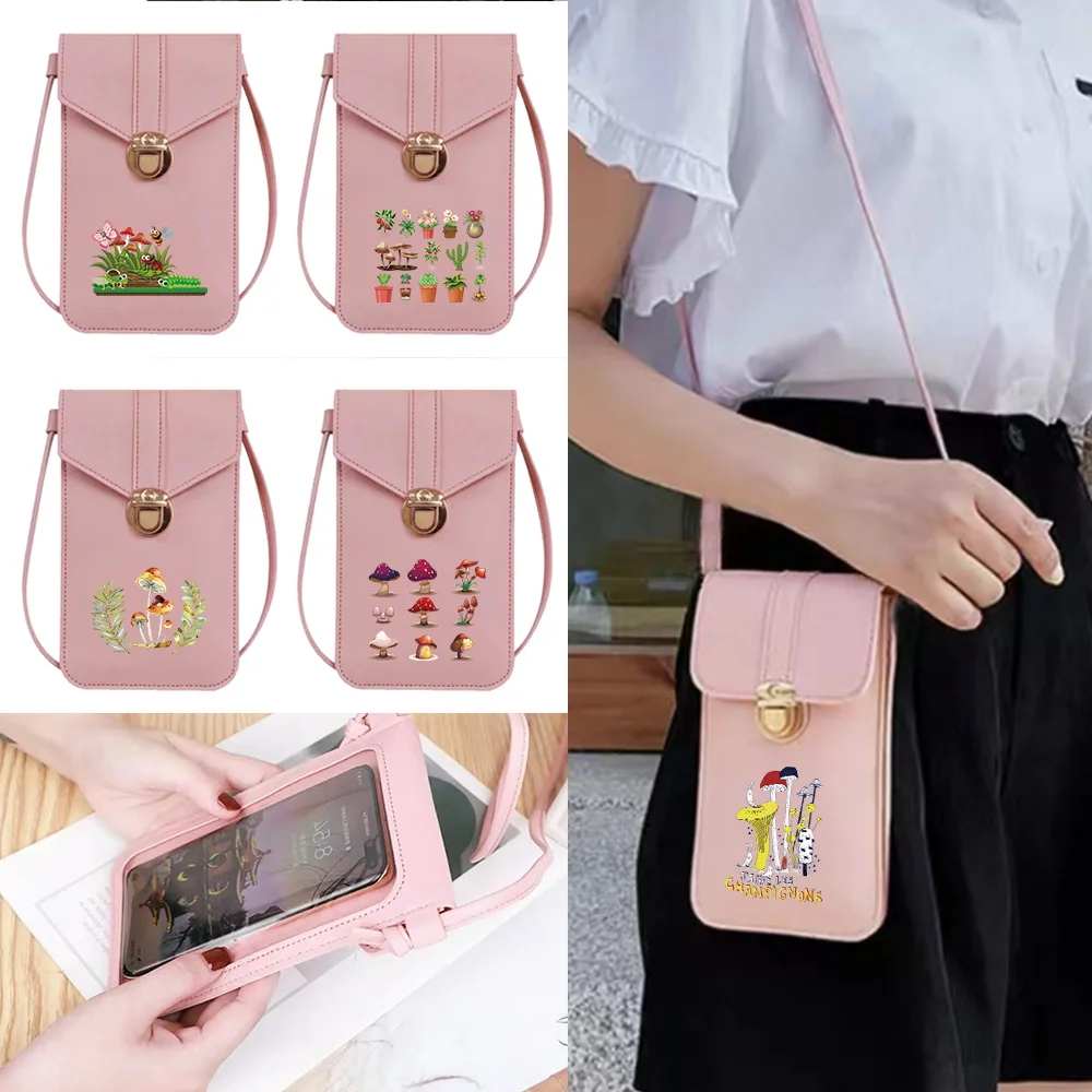 PU Leather Mobile Phone Bag Girls Mini Handbag Wallet Women Multifunctional Shoulder Purse Mushroom Print Phone Pouch Handbags
PU Leather Mobile Phone Bag Girls Mini Handbag Wallet Women Multifunctional Shoulder Purse Mushroom Print Phone Pouch Handbags