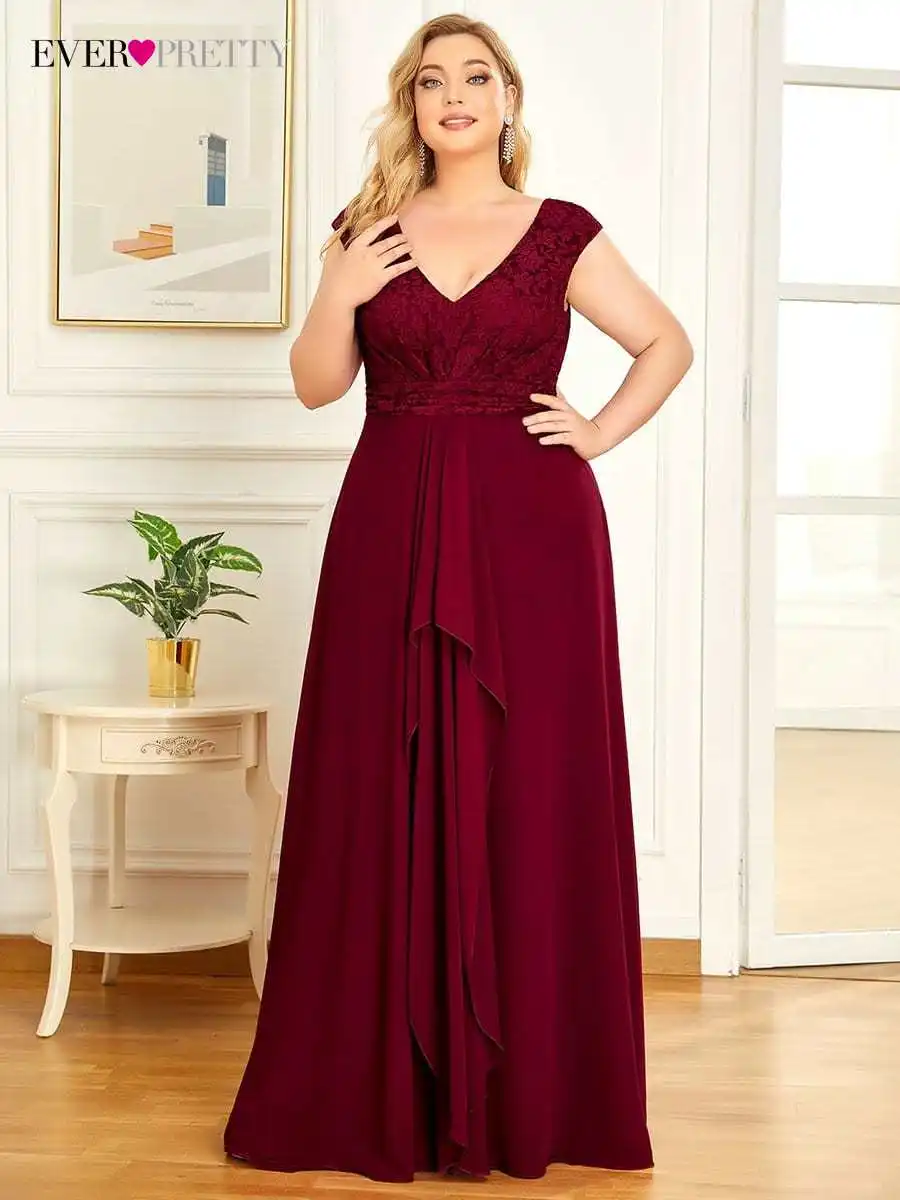 Plus Size Elegant Evening Dresse Long V-Neck Sleeveless A-LINE Floor-Length Gown 2022 Ever Pretty of Lace Bridesmaid Women Dress
Plus Size Elegant Evening Dresse Long V-Neck Sleeveless A-LINE Floor-Length Gown 2022 Ever Pretty of Lace Bridesmaid Women Dress