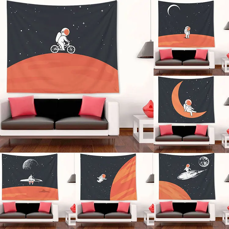 Orange Moon Astronaut Tapestry Wall Hanging Cartoon Style Wall Tapestry Home Decor
Orange Moon Astronaut Tapestry Wall Hanging Cartoon Style Wall Tapestry Home Decor