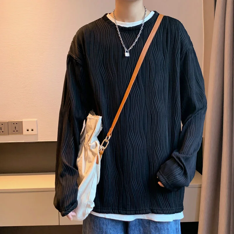 Black/White Pleated T-Shirt Men Fashion Casual O-Neck T-Shirt Men Streetwear Korean Loose Long Sleeve T Shirt Mens Top M-2XL
Black/White Pleated T-Shirt Men Fashion Casual O-Neck T-Shirt Men Streetwear Korean Loose Long Sleeve T Shirt Mens Top M-2XL