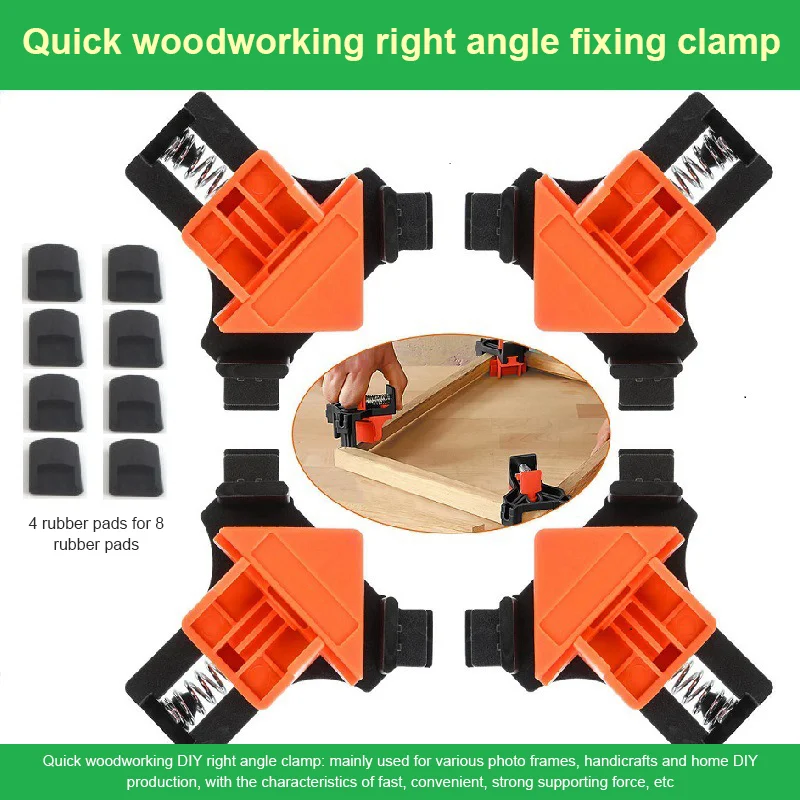 Woodworking Right Angle Clamp 90 Degree Fixer Photo Frame Clip Picture Frame Clip Home Tool Woodworking Quick Clip
Woodworking Right Angle Clamp 90 Degree Fixer Photo Frame Clip Picture Frame Clip Home Tool Woodworking Quick Clip