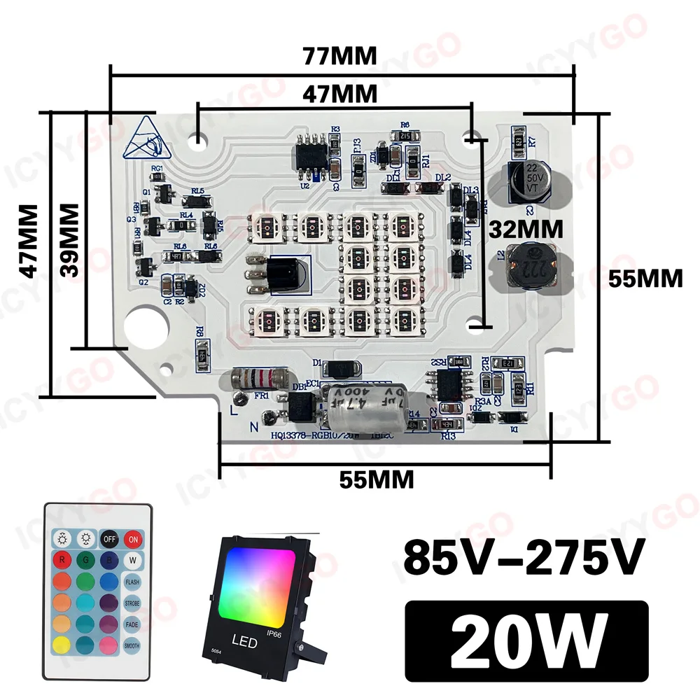 ICYYGO RGB светодиодная панель 20Вт 30Вт 50Вт 100Вт
ICYYGO RGB светодиодная панель 20Вт 30Вт 50Вт 100Вт
