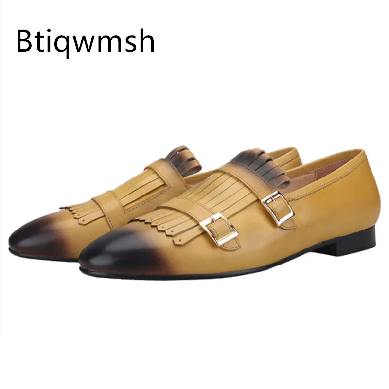 Luxury Loafer Shoes Man Pointed Toe Green Yellow Red Soft Real Leather Tassel Flat Shoes Men Fashion Party Shoes
Luxury Loafer Shoes Man Pointed Toe Green Yellow Red Soft Real Leather Tassel Flat Shoes Men Fashion Party Shoes