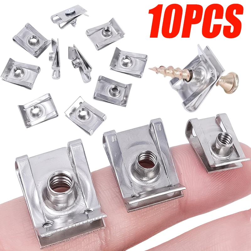 Auto Stainless Steel U-clip with Threaded Nut Clip Piece Auto Bumper Fender Fastener Rust Protection Clip for Car Motorcycle
Auto Stainless Steel U-clip with Threaded Nut Clip Piece Auto Bumper Fender Fastener Rust Protection Clip for Car Motorcycle