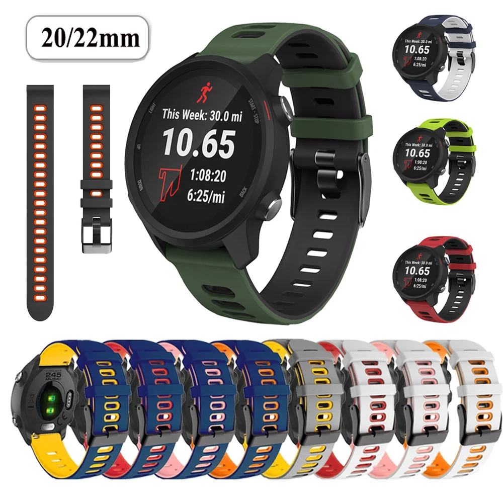 Ремешок 20 мм 22 мм для смарт-часов Garmin Forerunner 158 245, силиконовый ремешок для Garmin Vivoactive 3 4/Forerunner245M 645, браслет
Ремешок 20 мм 22 мм для смарт-часов Garmin Forerunner 158 245, силиконовый ремешок для Garmin Vivoactive 3 4/Forerunner245M 645, браслет