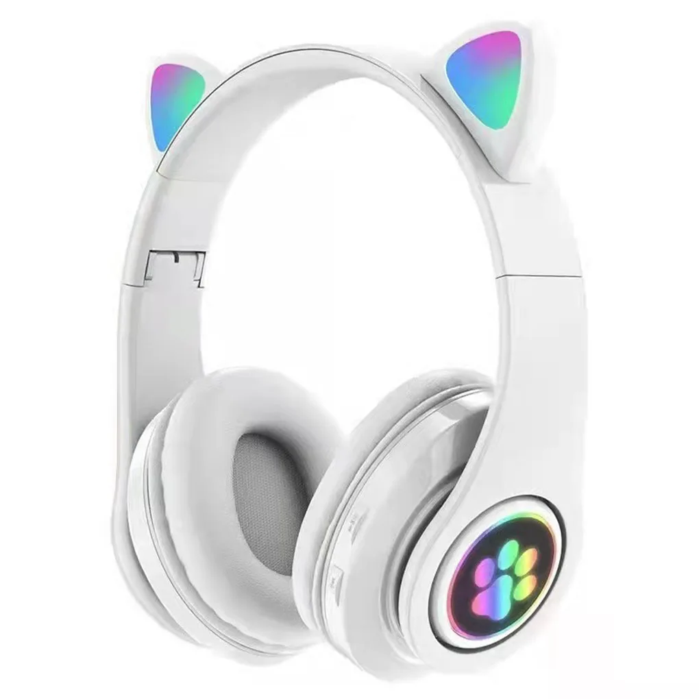 Cute Cat Ears Wireless Headphone Flash Light Headset With Mic LED Girl Stereo Music Helmet Phone Bluetooth-compatible Earphones
Cute Cat Ears Wireless Headphone Flash Light Headset With Mic LED Girl Stereo Music Helmet Phone Bluetooth-compatible Earphones