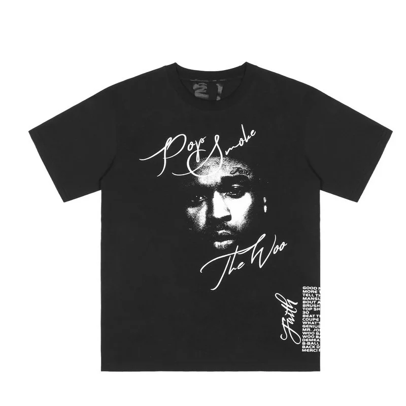 

23SS new Men T Shirt 100% Cotton Original Brand Streetwear Women's T-shirt Summer Short Sleeve Hip Hop Tshirt Pop Smoke Boy