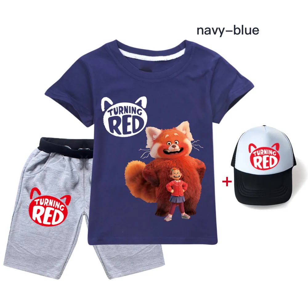 2022 Turning Red Disney Fashion Girl Cotton Set + Shorts + Hat Summer Sportswear Short Sleeve Baby Clothes 1-16 Years Old
2022 Turning Red Disney Fashion Girl Cotton Set + Shorts + Hat Summer Sportswear Short Sleeve Baby Clothes 1-16 Years Old