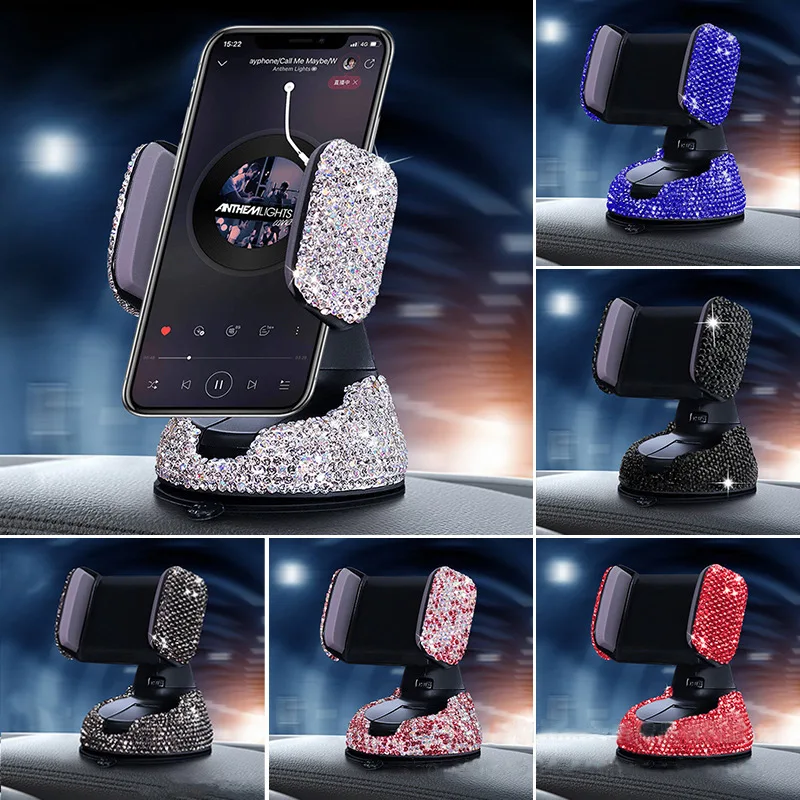Diamond Bling Car Cell Phone Holder Girl Rhinestone Crystal Mount Universal Fit Mobile Holder Car Interior Accessories for Women
Diamond Bling Car Cell Phone Holder Girl Rhinestone Crystal Mount Universal Fit Mobile Holder Car Interior Accessories for Women
