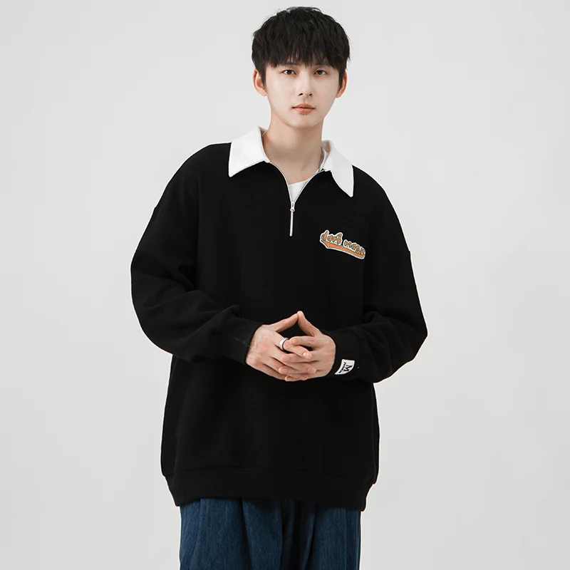 Spring and Autumn New Men's Hong Kong Style POLO Shirt Lapel Embroidered Sweater Casual Pullover Comfortable Top Trendy
Spring and Autumn New Men's Hong Kong Style POLO Shirt Lapel Embroidered Sweater Casual Pullover Comfortable Top Trendy