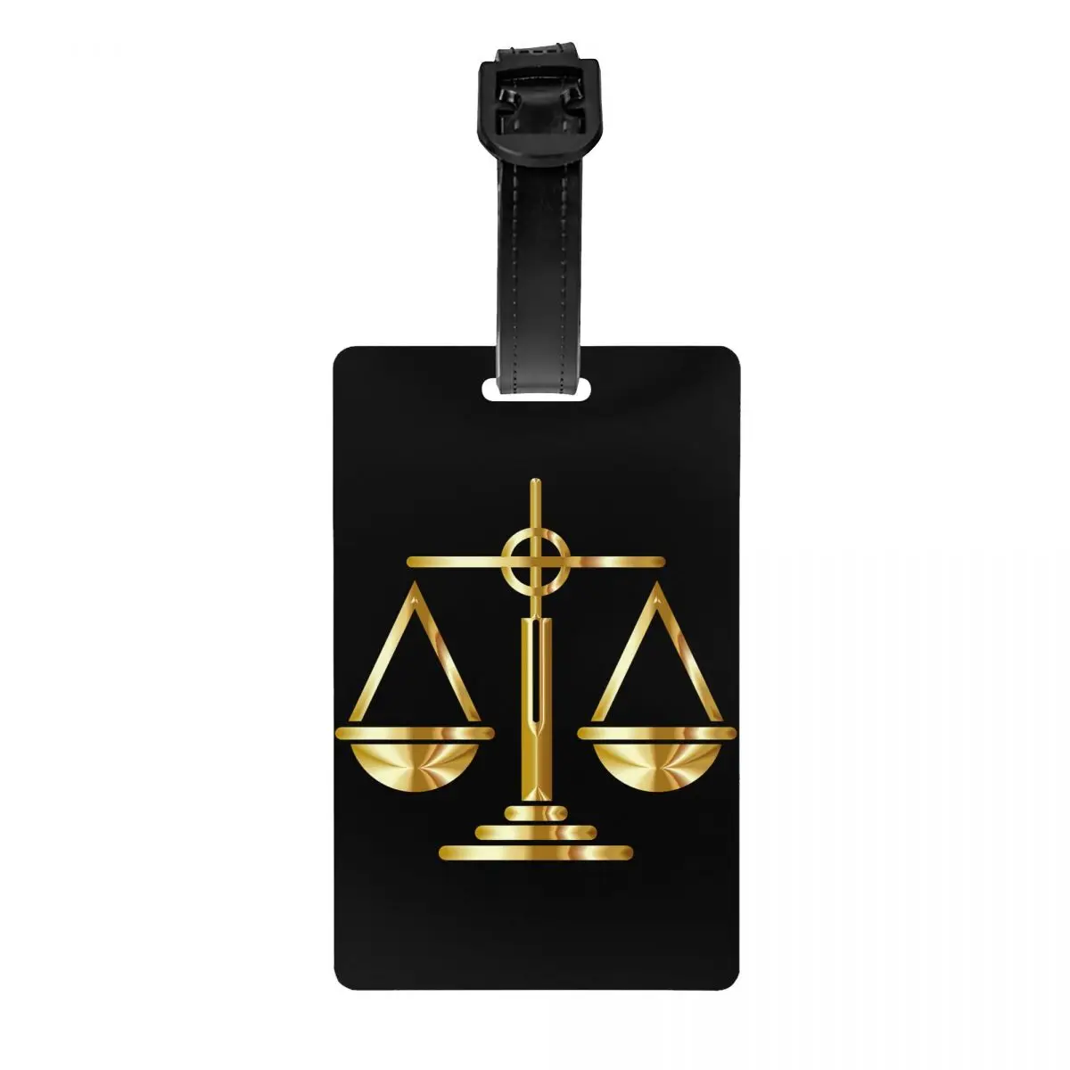 

Gold Scales Of Justice Law Logo Luggage Tag Custom Lawyer Legal Party Baggage Tags Privacy Cover ID Label