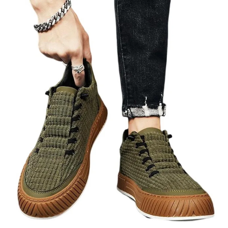 Men's Corduroy Shoes Spring Autumn Sport Running Board Shoes Thick Soled Canvas Sneakers
Men's Corduroy Shoes Spring Autumn Sport Running Board Shoes Thick Soled Canvas Sneakers