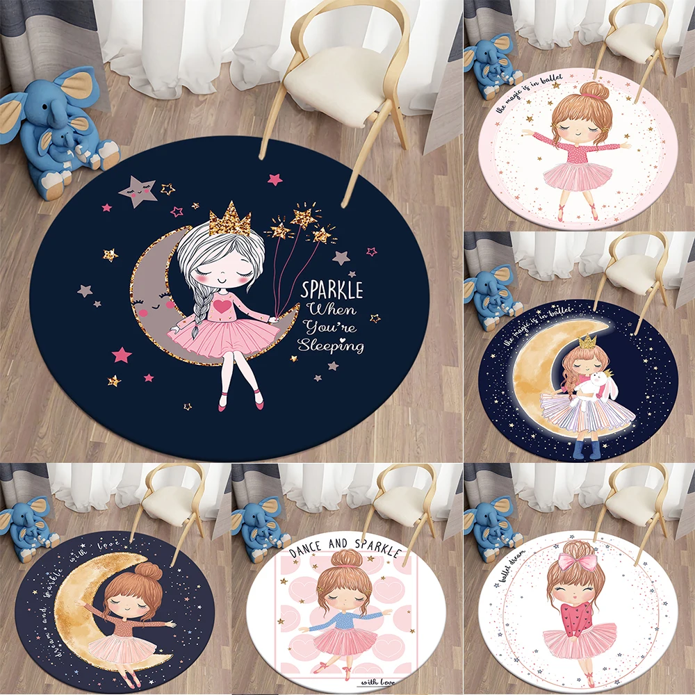 Children's Non-slip Mat Living Room Floor Mat Cartoon Girl Print Children's Rug Kawaii Rug Round Rug
Children's Non-slip Mat Living Room Floor Mat Cartoon Girl Print Children's Rug Kawaii Rug Round Rug