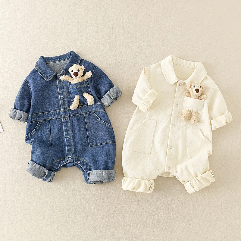Infant Kids Baby Girls Rompers 2022 New Baby Denim Jumpsuit 0-1 Year Old Baby Girls Boys Rompers Newborn Clothes
Infant Kids Baby Girls Rompers 2022 New Baby Denim Jumpsuit 0-1 Year Old Baby Girls Boys Rompers Newborn Clothes