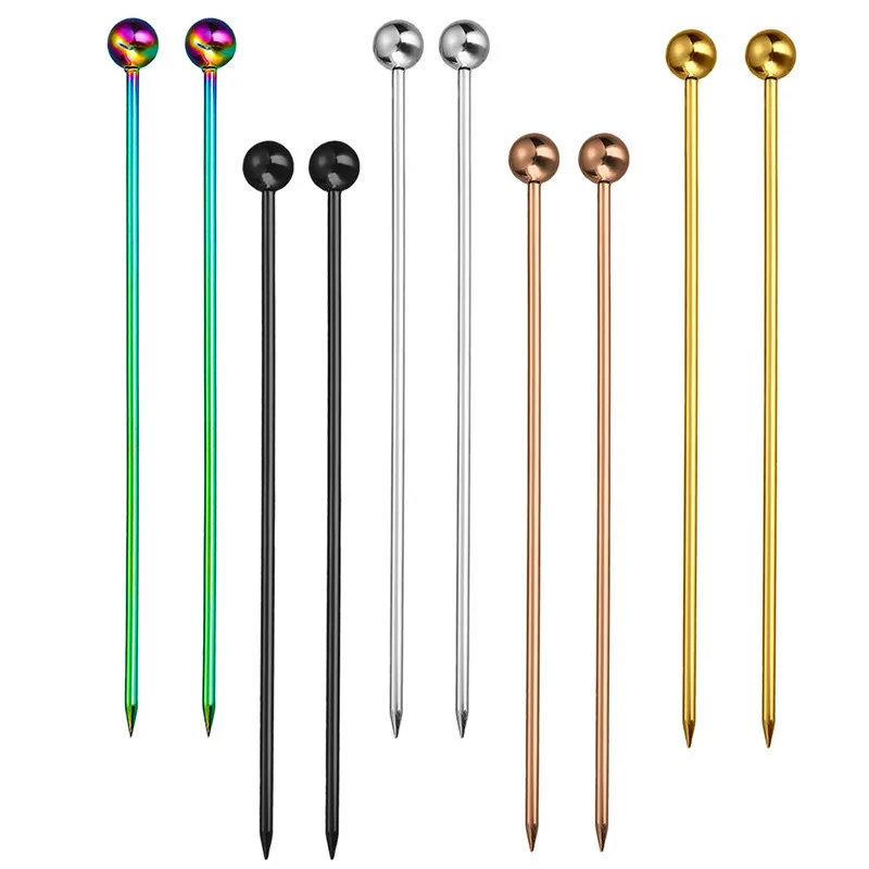 5PC Ins Stainless Steel Fruit Fork Dessert Small Toothpicks Cocktail Sticks Christmas Party Supplies Gold Pearl Cocktail Skewers
5PC Ins Stainless Steel Fruit Fork Dessert Small Toothpicks Cocktail Sticks Christmas Party Supplies Gold Pearl Cocktail Skewers