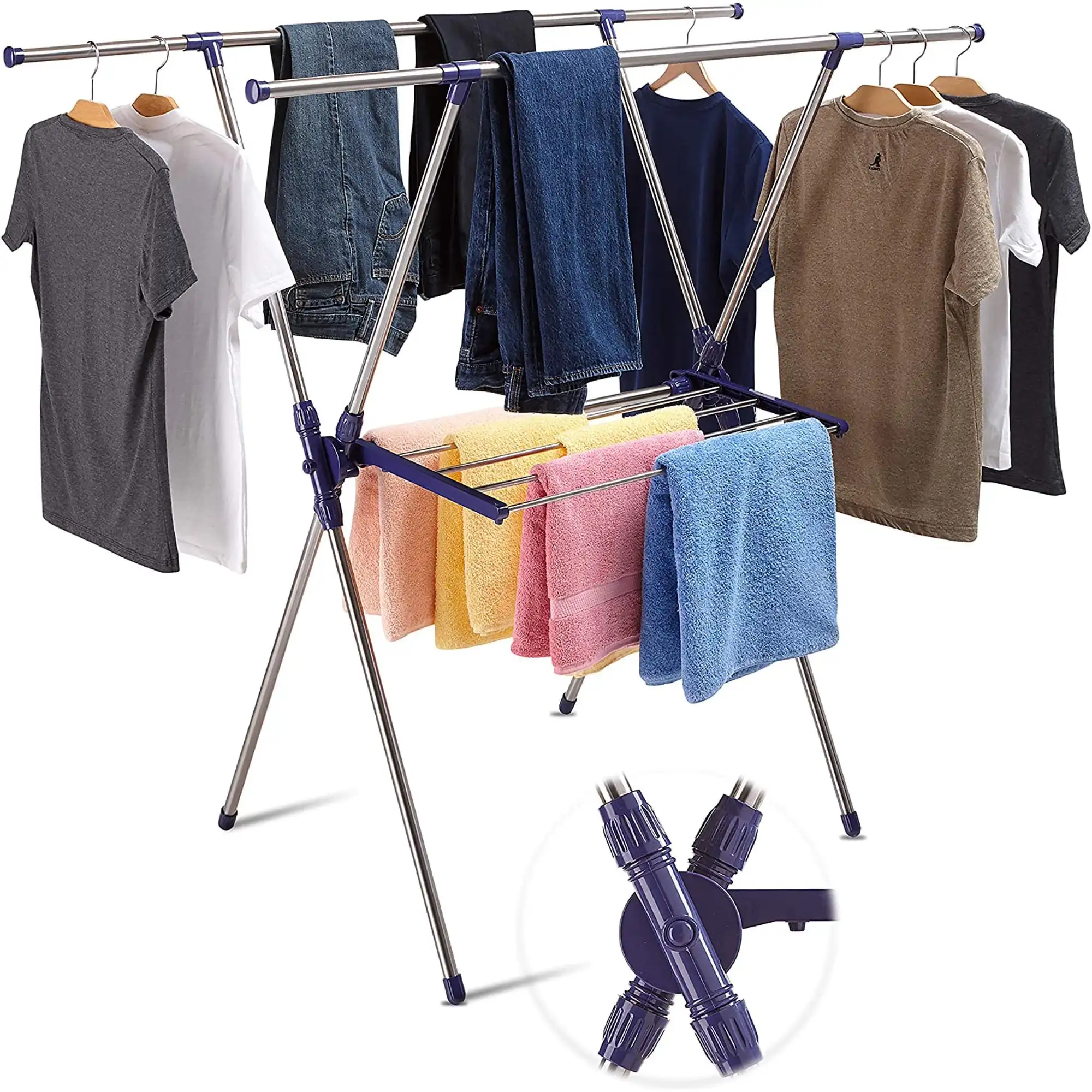 Clothes Drying Rack - Foldable Drying Racks for Laundry, Stainless Steel for Indoor and Outdoor Use
Clothes Drying Rack - Foldable Drying Racks for Laundry, Stainless Steel for Indoor and Outdoor Use