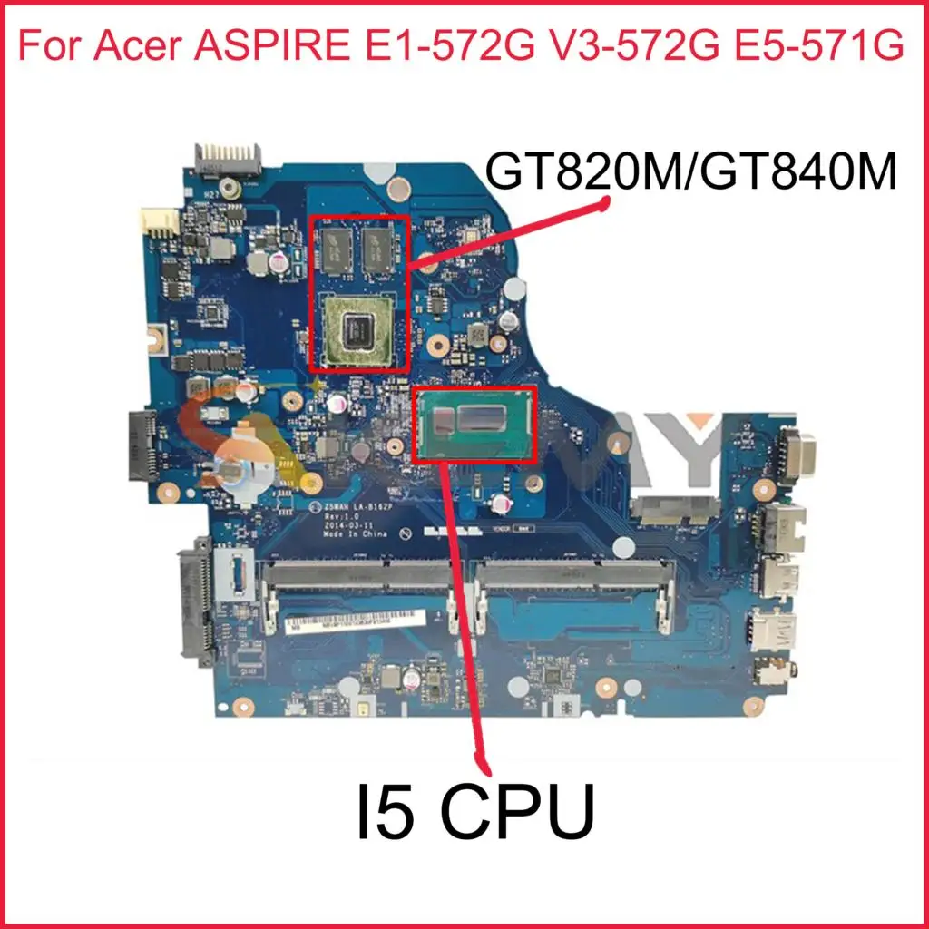 Материнская плата NBMLC11004 для Acer ASPIRE E1-572G V3-572G E5-571G, материнская плата для ноутбука Z5WAH LA-B162P W/ I5 CPU GT820M/GT840M 100% Test
Материнская плата NBMLC11004 для Acer ASPIRE E1-572G V3-572G E5-571G, материнская плата для ноутбука Z5WAH LA-B162P W/ I5 CPU GT820M/GT840M 100% Test