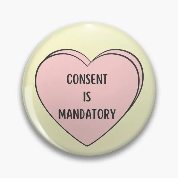 Consent Is Mandatory Pink Heart Soft Button Pin Lover Brooch Collar Clothes Lapel Pin Creative Metal Gift Fashion Cartoon Women
Consent Is Mandatory Pink Heart Soft Button Pin Lover Brooch Collar Clothes Lapel Pin Creative Metal Gift Fashion Cartoon Women