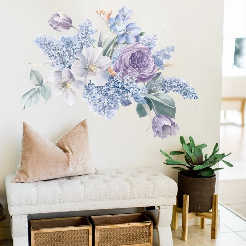 Romantic Purple Flowers Wall Sticker Home Wall Decoration Living Room Bedroom Sofa Decor Water Color Wallpaper Self-adhesive
Romantic Purple Flowers Wall Sticker Home Wall Decoration Living Room Bedroom Sofa Decor Water Color Wallpaper Self-adhesive