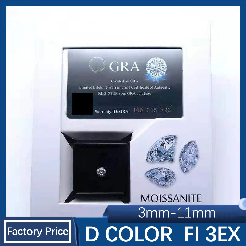 Houtros 0.1-5ct D Color 3EX Cut FL Clarity Moissanite Diamond Loose Stones Super White Pass Diamond Tester New Package
Houtros 0.1-5ct D Color 3EX Cut FL Clarity Moissanite Diamond Loose Stones Super White Pass Diamond Tester New Package