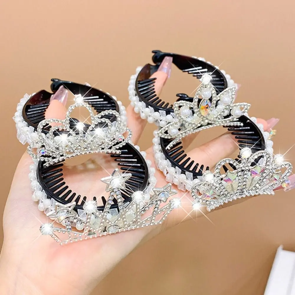 Lovely Kids Headwear Pearl Crystal Princess High Ponytail Fixed Artifact Bun Hair Clip Crab Children's Crown Kids Hair Claw
Lovely Kids Headwear Pearl Crystal Princess High Ponytail Fixed Artifact Bun Hair Clip Crab Children's Crown Kids Hair Claw