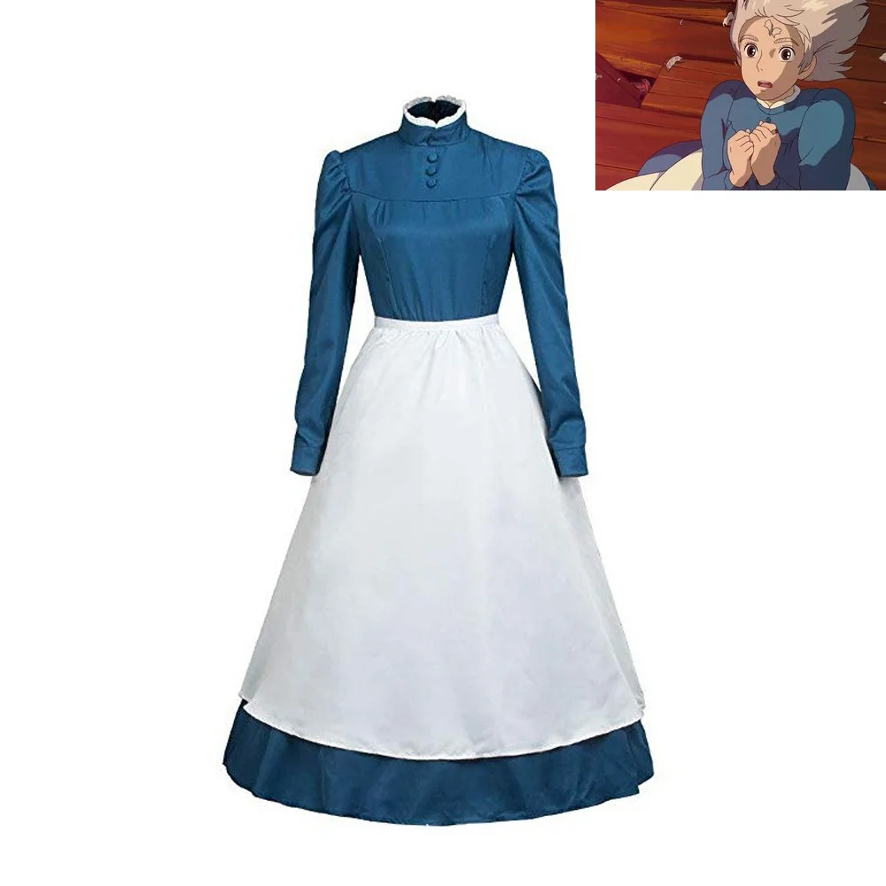 

Japan Anime Movies Howl's Moving Castle Cosplay Sophie Maid Dress