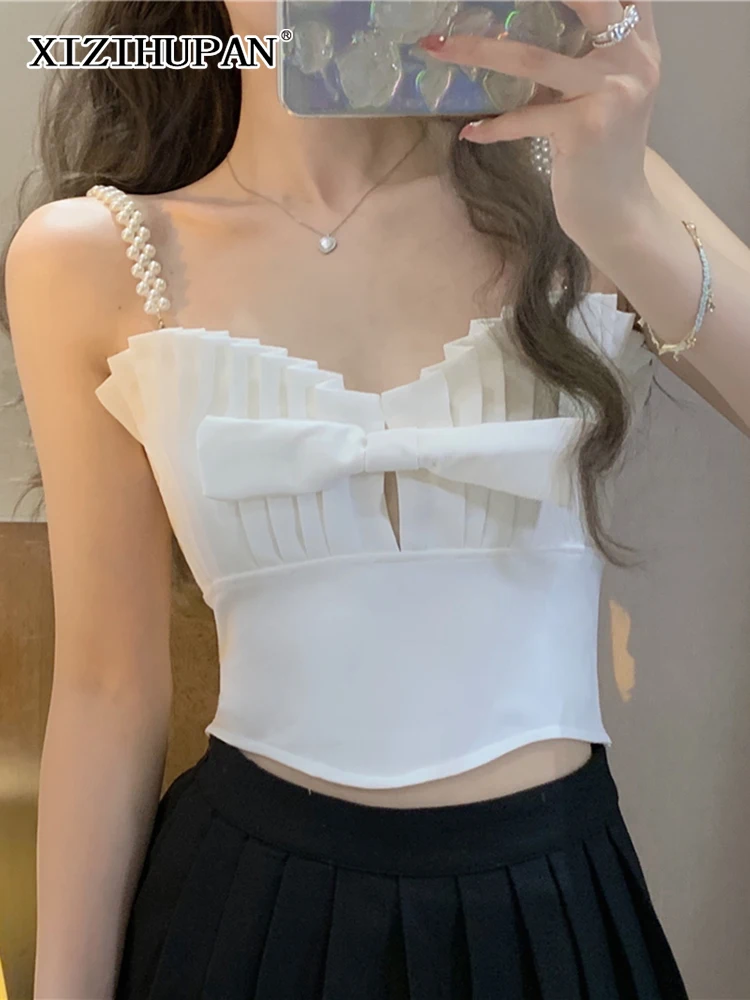 XIZIHUPAN Sweet Pink Camis For Women Square Collar Sleeveless Patchwork Bowknot Slim Tank Tops Female Korean Style Clothing New
XIZIHUPAN Sweet Pink Camis For Women Square Collar Sleeveless Patchwork Bowknot Slim Tank Tops Female Korean Style Clothing New