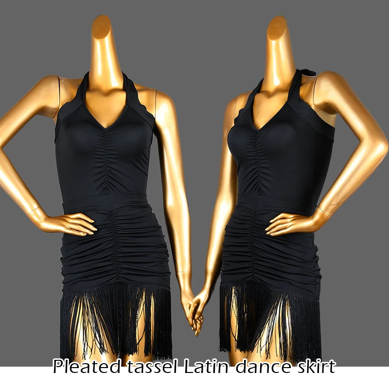 Women Black Latin Dance Skirt Tassel Wrap Ruched Ballroom Skirts Rumba Samba Tango Chacha Ruffles Skirts Belly Dance Costume
Women Black Latin Dance Skirt Tassel Wrap Ruched Ballroom Skirts Rumba Samba Tango Chacha Ruffles Skirts Belly Dance Costume
