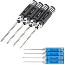 Quality Titanium Nitride TiNi Hex Driver Wrench Screwdriver 4 Piece Set 1.5mm/2mm/2.5mm/3.0mm For RC Helicopter