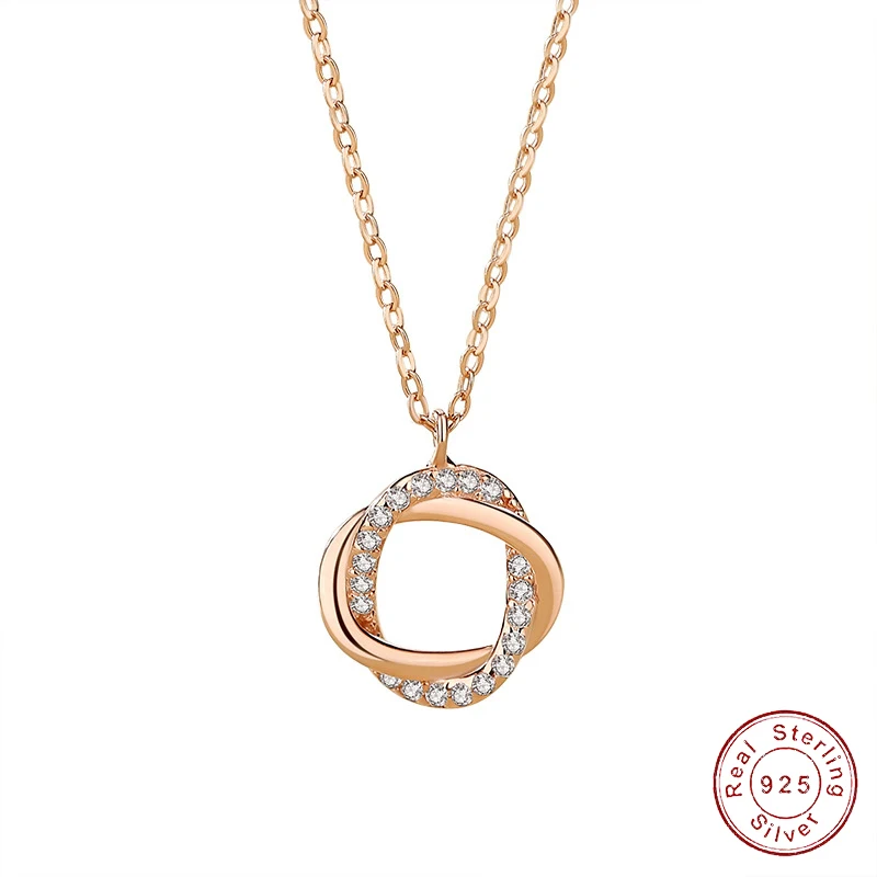 European 100% Solid S925 Sterling Silver Zircon Double Ring Cross Necklace Pendant For Women's Jewelry+box
European 100% Solid S925 Sterling Silver Zircon Double Ring Cross Necklace Pendant For Women's Jewelry+box