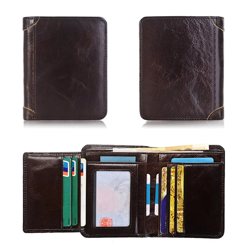 Genuine Leather Men Short Trifold Wallet Multi Slots Credit Card Holders Male Clutch Wallets Vintage Leather Purse Money Bags
Genuine Leather Men Short Trifold Wallet Multi Slots Credit Card Holders Male Clutch Wallets Vintage Leather Purse Money Bags