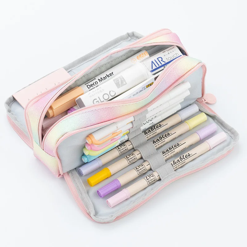 3 Layer Large Capacity Pencil Bags Rainbow Colorful Pencil Storage Box Pencil Cases for Girls Student
3 Layer Large Capacity Pencil Bags Rainbow Colorful Pencil Storage Box Pencil Cases for Girls Student