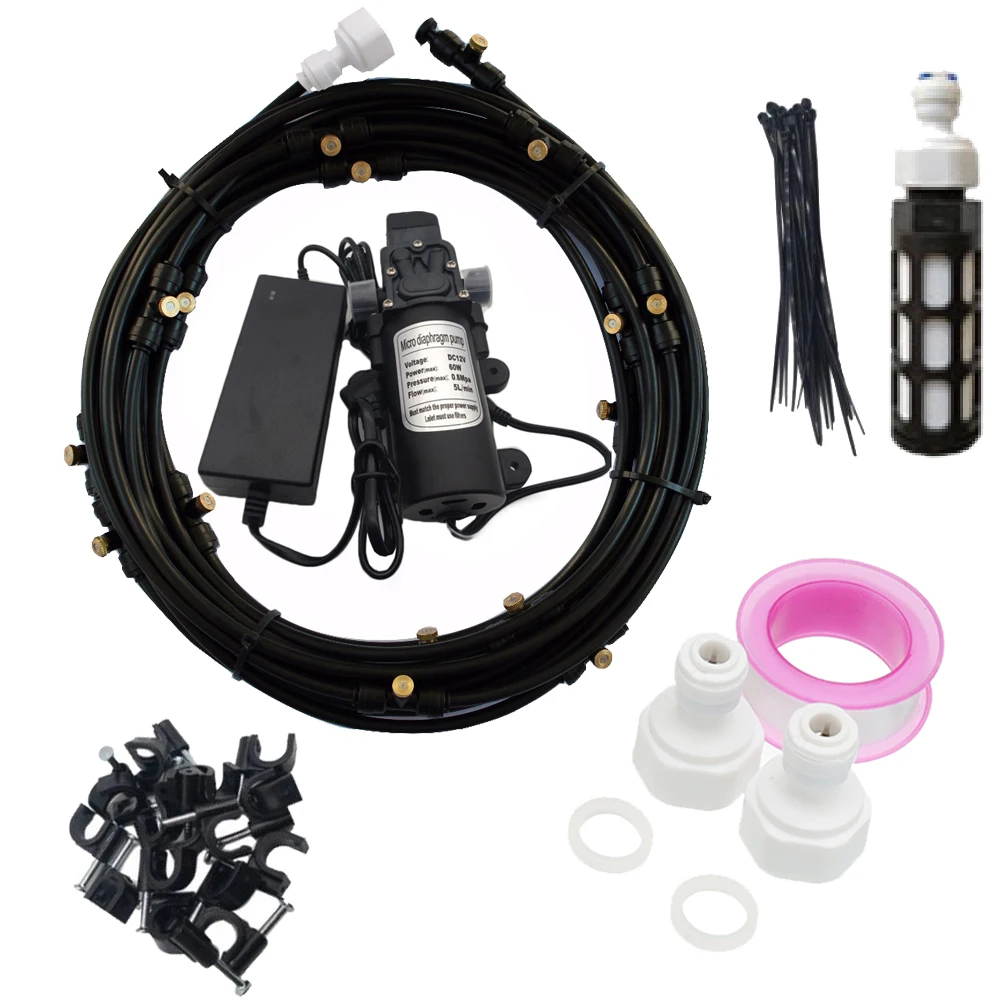 Система распыления водопроводной воды с низким давлением и водяным насосом, батут, охлаждение, увлажнение, орошение сада
Система распыления водопроводной воды с низким давлением и водяным насосом, батут, охлаждение, увлажнение, орошение сада