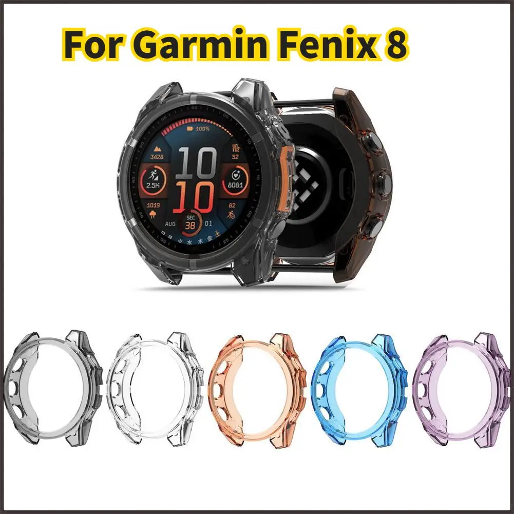 Мягкий защитный чехол из ТПУ для Garmin Fenix 8 аксессуары защиты бампера 43 мм/45 мм/47 мм