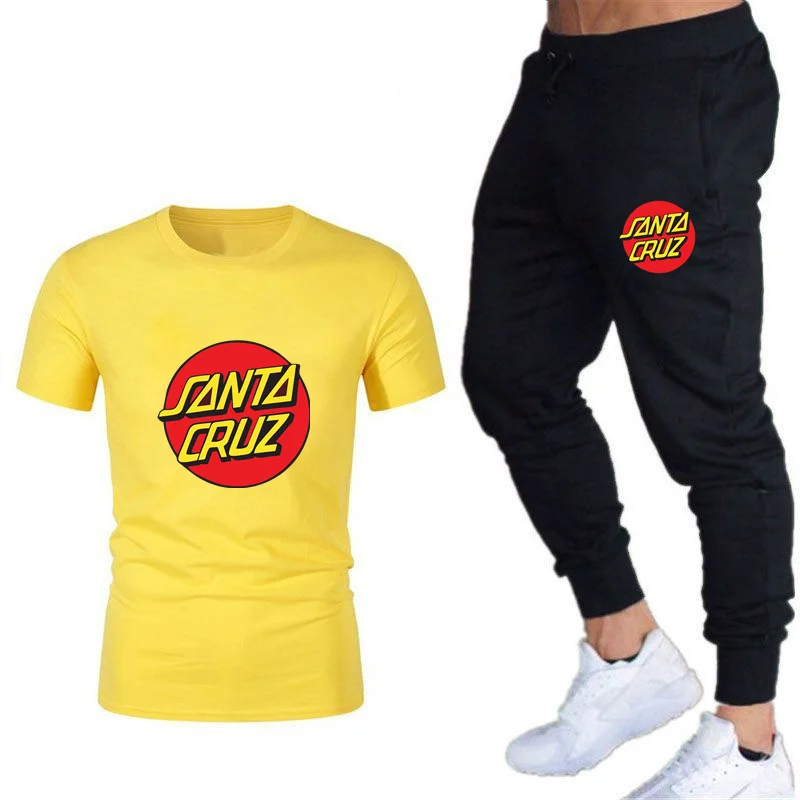 Спортивный костюм мужской из футболки и брюк, повседневный комплект из двух предметов, футболка с коротким рукавом и штаны для фитнеса
Спортивный костюм мужской из футболки и брюк, повседневный комплект из двух предметов, футболка с коротким рукавом и штаны для фитнеса