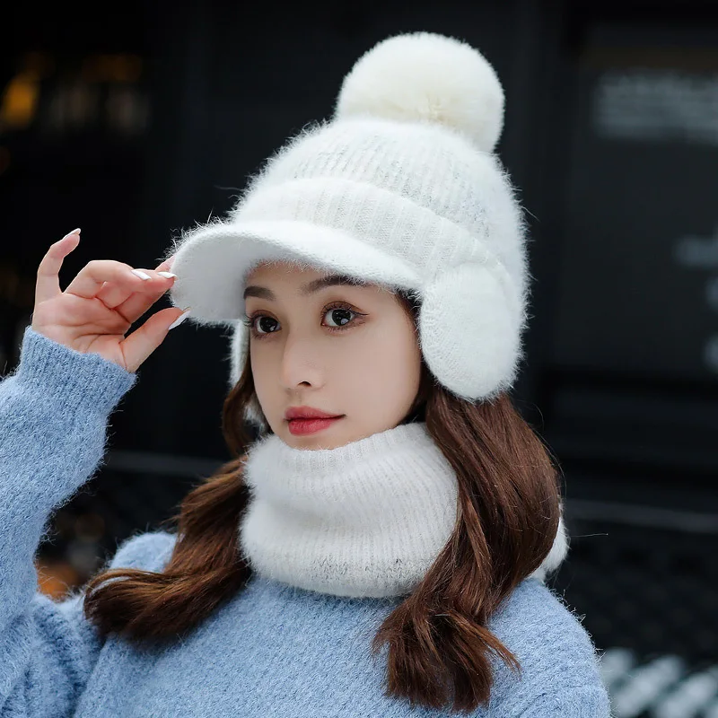 Golf Hat Knitted Cap Women's Winter Fleece-lined Thickened Neck Cap Riding Ear Protection Cold-proof Wool Cap
Golf Hat Knitted Cap Women's Winter Fleece-lined Thickened Neck Cap Riding Ear Protection Cold-proof Wool Cap