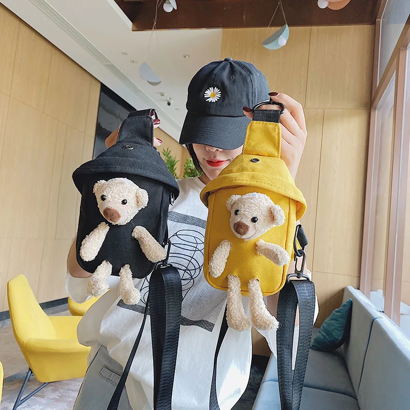 Children Cute Small Chest Bag Cartoon Bear Canvas Waist Pack Women Mini Shoulder CrossBody Bag Designer Zipper Pouch Coin Purse
Children Cute Small Chest Bag Cartoon Bear Canvas Waist Pack Women Mini Shoulder CrossBody Bag Designer Zipper Pouch Coin Purse