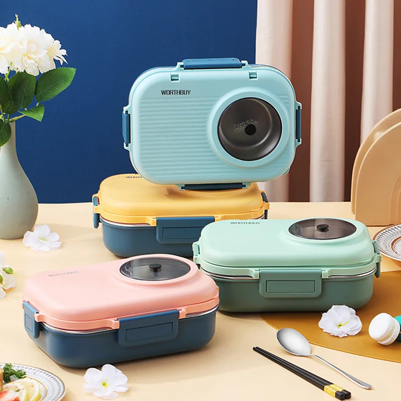 Lunch Box Bento Boxes Stainless Steel Insulation For School Kids Office Worker Lunch Container With Soup Bowl Tableware 1100ml
Lunch Box Bento Boxes Stainless Steel Insulation For School Kids Office Worker Lunch Container With Soup Bowl Tableware 1100ml