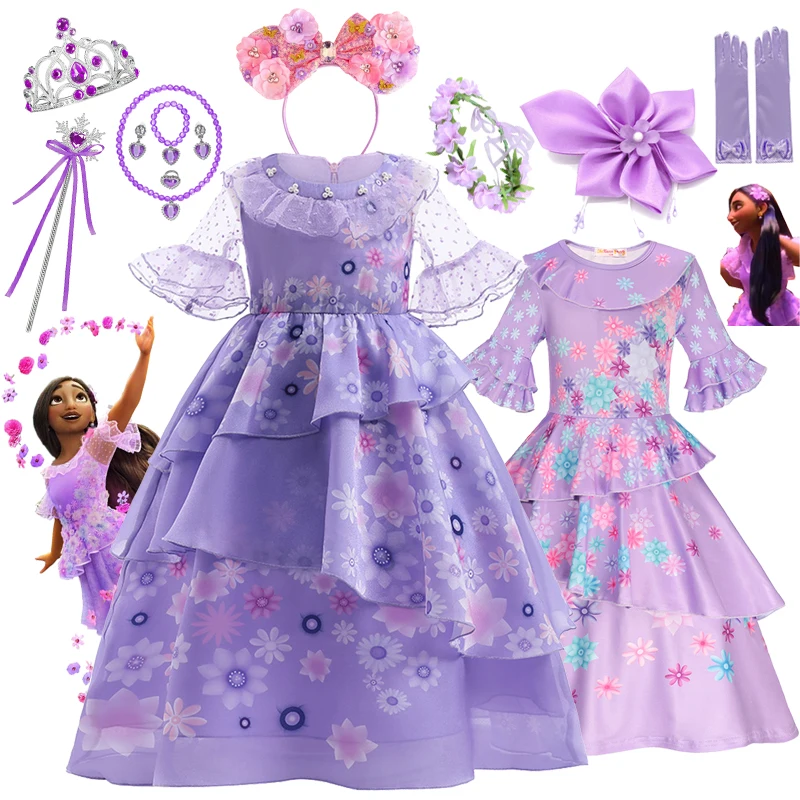 Disney Encanto Isabela Cosplay Costume Girls Purple Dress Children Fancy Mirabel Madrigal Party Kids Princess Clothing Vestidos
Disney Encanto Isabela Cosplay Costume Girls Purple Dress Children Fancy Mirabel Madrigal Party Kids Princess Clothing Vestidos