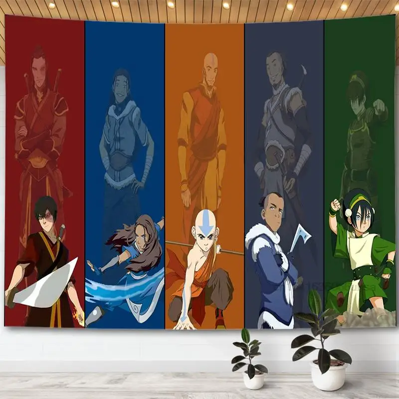 

Avatar The Last Airbender Tapestry Wall Hanging Room Decoration Aesthetic Anime Tapestries Large Size Tapestrys Decor Tapries