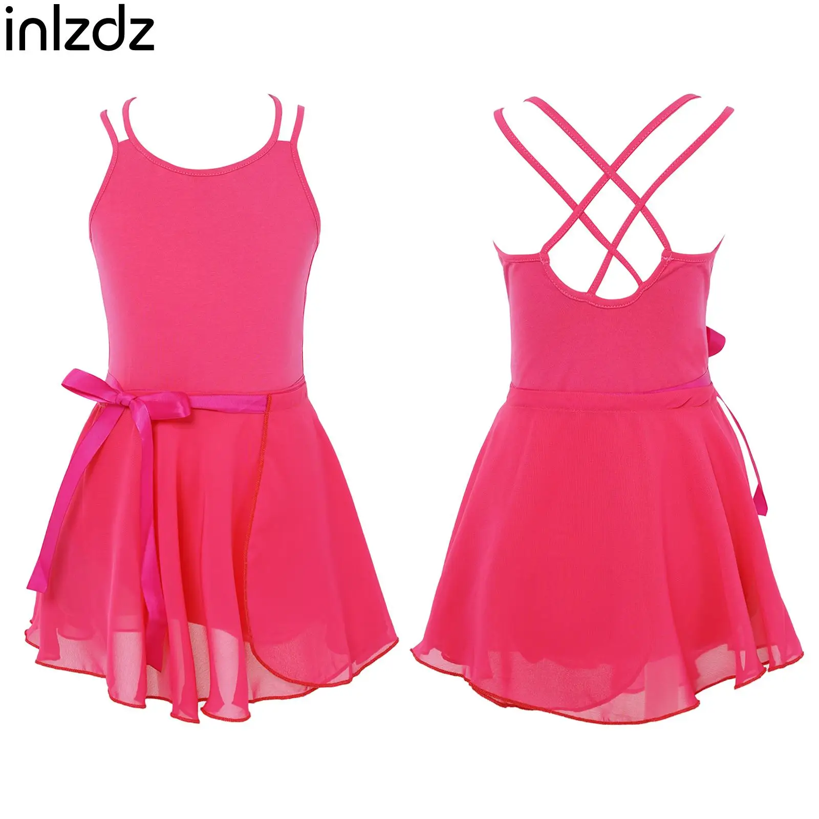 inIzdz Kids Girls 2 Style Wear Spaghetti Straps Crisscross Back Leotards with Chiffon Mini Pull-On Wrap Skirts for Ballet Dance
inIzdz Kids Girls 2 Style Wear Spaghetti Straps Crisscross Back Leotards with Chiffon Mini Pull-On Wrap Skirts for Ballet Dance